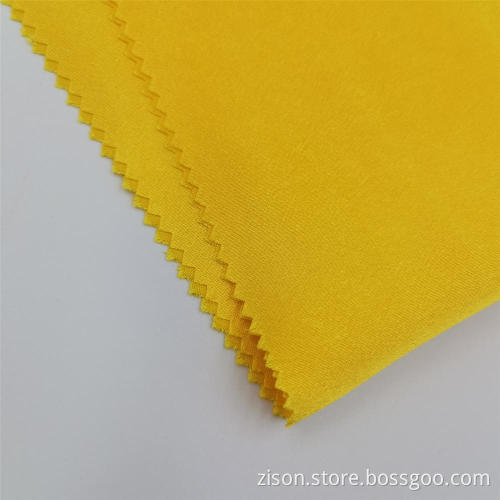 Gelb gefärbte gewebte, glatte Polyester-Satinstoffe mit Krepprücken